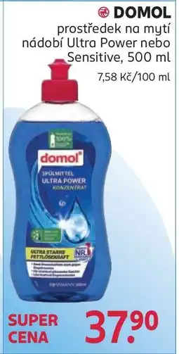 Rossmann DOMOL prostředek na mytí nádobí Ultra Power nebo Sensitive, 500 ml nabídka