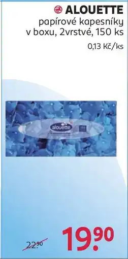 Rossmann ALOUETTE papírové kapesníky nabídka