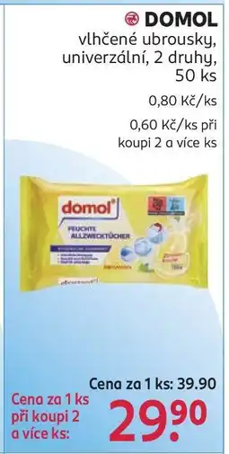 Rossmann DOMOL vlhčené ubrousky nabídka