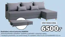 JYSK ROZKLÁDACÍ ROHOVÁ POHOVKA HAMPEN nabídka