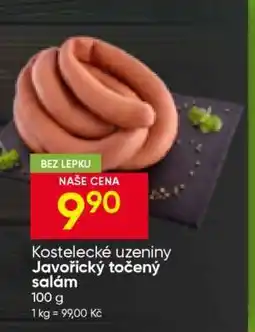 Hruška Kostelecké uzeniny Javořický točený salám nabídka