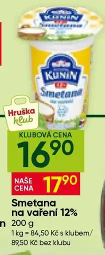 Hruška Smetana na vaření 12% nabídka
