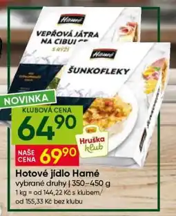 Hruška Hotové jídlo Hamé nabídka