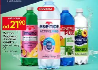 Hruška Mattoni Magnesia Hanácká kyselka nabídka