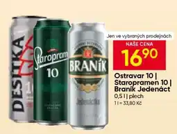 Hruška Ostravar 10 Staropramen 10 Braník Jedenáct nabídka
