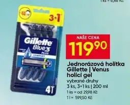 Hruška Jednorázová holítka Gillette | Venus holící gel nabídka