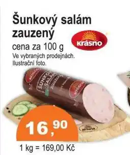 COOP DISKONT Šunkový salám zauzený nabídka