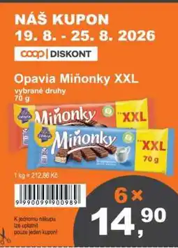COOP DISKONT OPAVIA MIŇONKY XXL nabídka