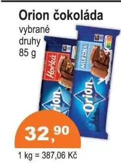COOP DISKONT Orion čokoláda nabídka