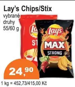 COOP DISKONT LAY’S CHIPS/STIX nabídka