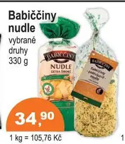 COOP DISKONT Babiččiny nudle nabídka