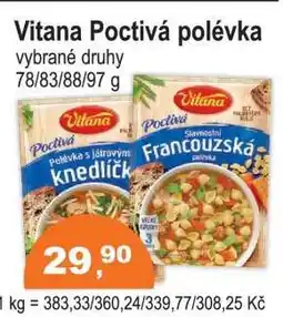 COOP DISKONT Vitana Poctivá polévka nabídka