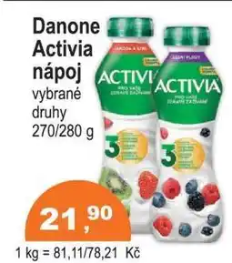 COOP DISKONT Danone Activia nápoj nabídka