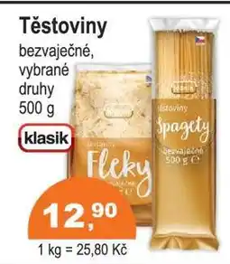 COOP DISKONT Těstoviny nabídka