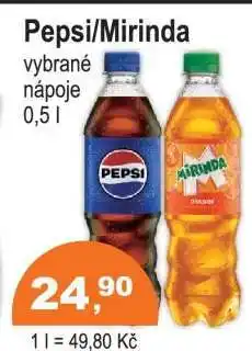 COOP DISKONT Pepsi, Mirinda nabídka