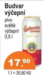 COOP DISKONT Budvar výčepní nabídka