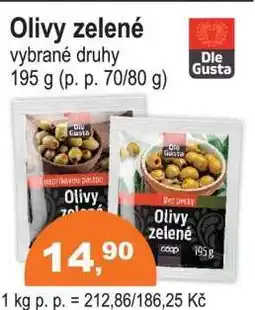COOP DISKONT OLIVY ZELENÉ nabídka