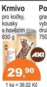 COOP DISKONT Krmivo pro kočky, kousky s hovězím nabídka