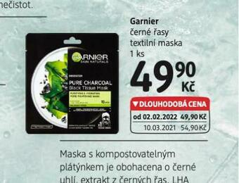 dm drogerie Garnier textilní maska nabídka