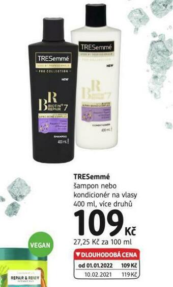dm drogerie Tresemmé šampon, kondicioner nabídka