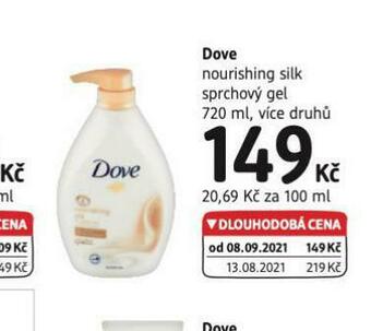 dm drogerie Dove sprchový gel nabídka