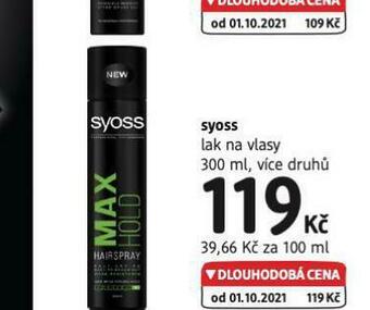 dm drogerie Syoss lak na vlasy nabídka