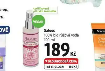dm drogerie Saloos 100% bio růžová voda nabídka