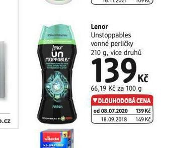 dm drogerie Lenor vonné perličky nabídka