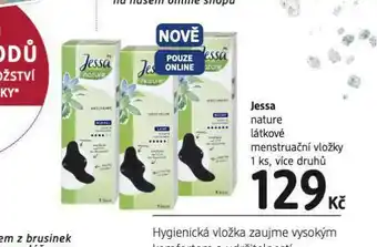 dm drogerie Jessa nature látkové menstruační vložky nabídka