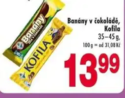 Qanto Banány v čokoládě, Kofila nabídka