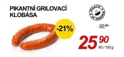 ZEMAN Pikantní grilovací klobása nabídka