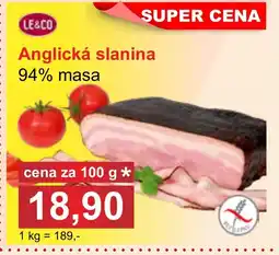 PLUS JIP Anglická slanina nabídka