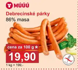 PLUS JIP Debrecínské párky nabídka