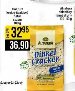 Jip Alnatura krekry špaldové natur sezam nabídka