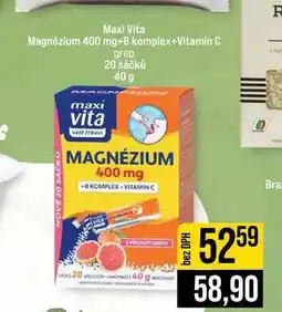 Jip Maxi Vita Magnézium 400 mg+B komplex+Vitamin C grep 20 sáčků 40 g nabídka