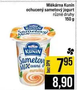 Jip Mlékárna Kunín ochucený sametový jogurt různé druhy nabídka