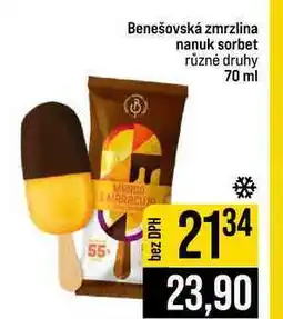 Jip Benešovská zmrzlina nanuk sorbet různé druhy nabídka