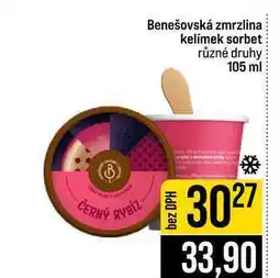 Jip Benešovská zmrzlina kelímek sorbet různé druhy nabídka