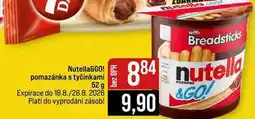 Jip Nutella&GO! pomazánka s tyčinkami nabídka