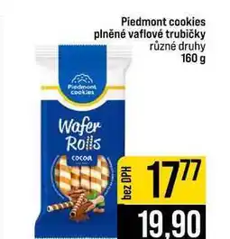 Jip Piedmont cookies plněné vaflové trubičky různé druhy nabídka