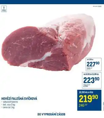 Hovězí falešná svíčková