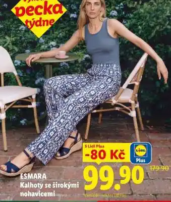 ESMARA Kalhoty se širokými nohavicemi