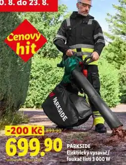 Lidl PARKSIDE Elektrický vysavač/foukač listí 3 000 W nabídka