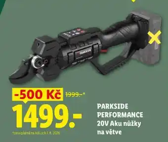 PARKSIDE PERFORMANCE 20V Aku nůžky na větve