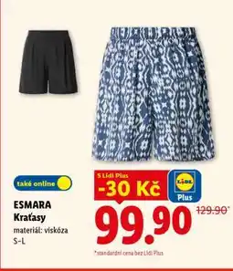 Lidl ESMARA KRAŤASY nabídka