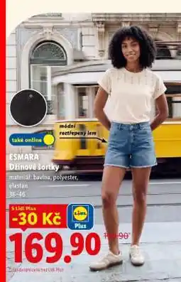 Lidl esmara DŽÍNOVÉ ŠORTKY nabídka