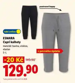 Lidl esmara CAPRI KALHOTY nabídka