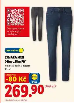 Lidl esmara Men Džíny „Slim Fit“ nabídka