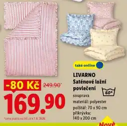 Lidl LIVARNO Saténové ložní povlečení nabídka