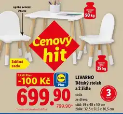 Lidl LIVARNO Dětský stolek a 2 židle nabídka